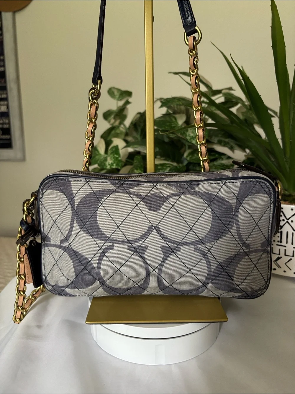 Coach Poppy Quilted Denim Crossbody